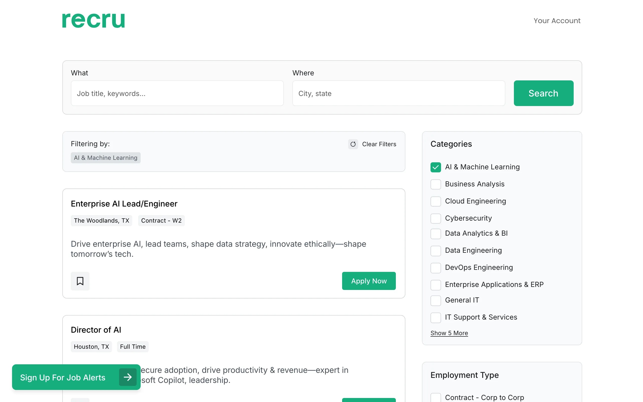 Career site - desktop